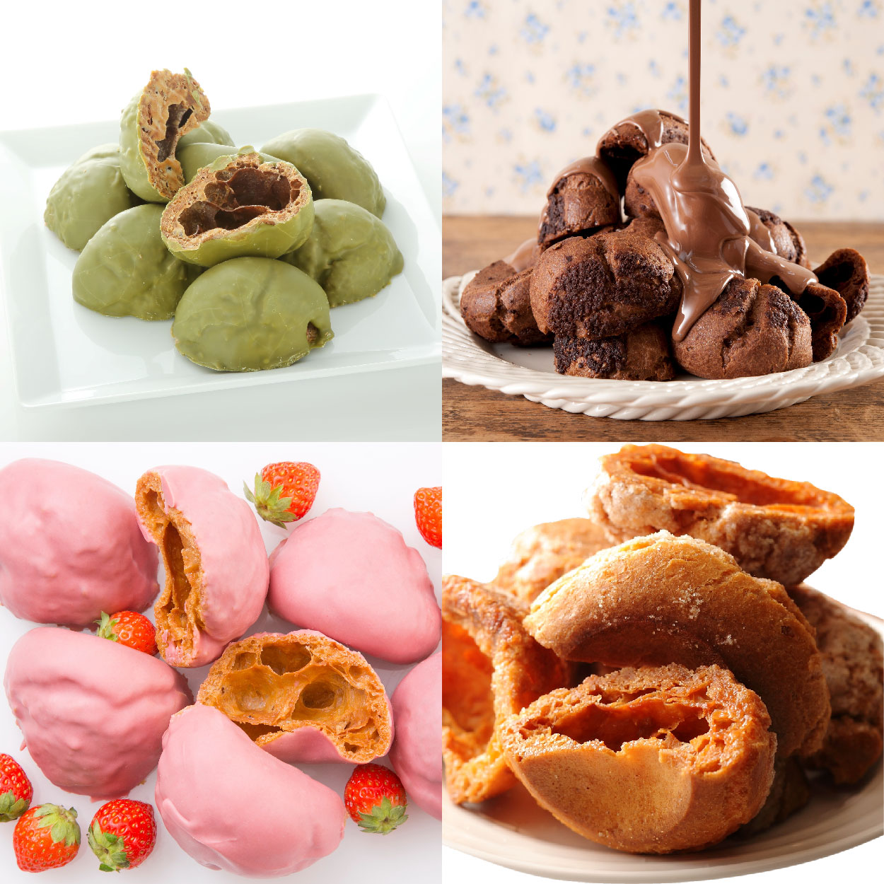ラスク４個セット【プレーン&チョコ＆いちごみるく＆抹茶】送料無料
